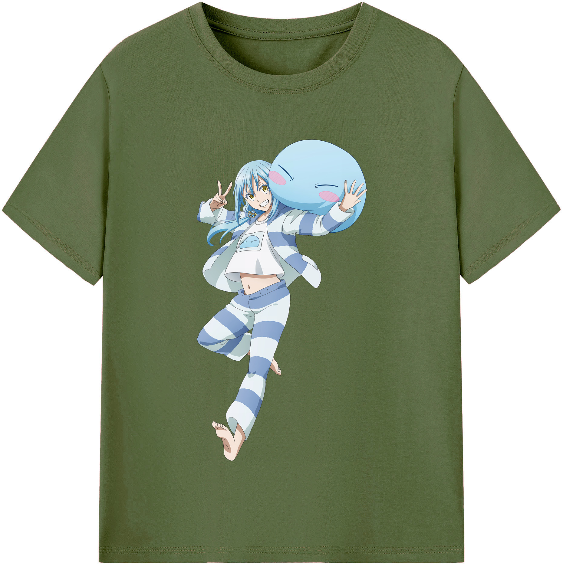 （画像用） 転スラ Regarding Reincarnated to Slime 綿100％半袖Tシャツ（フロントプリント）